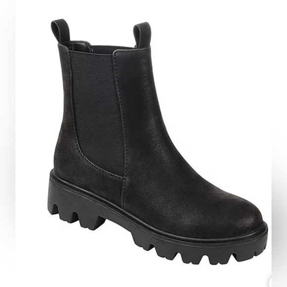 Ivette Vegan Leather Chelsea Combat Boot - Picture 1 of 8